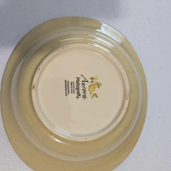 VINTAGE! Pfaltzgraff Aurora Green Oval Vegetable Soup Serving Dish Bowl - Picture 2 of 4